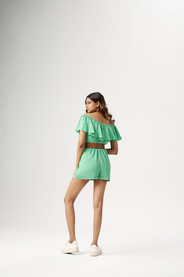 OFF SHOULDER RUFFLE DRESS