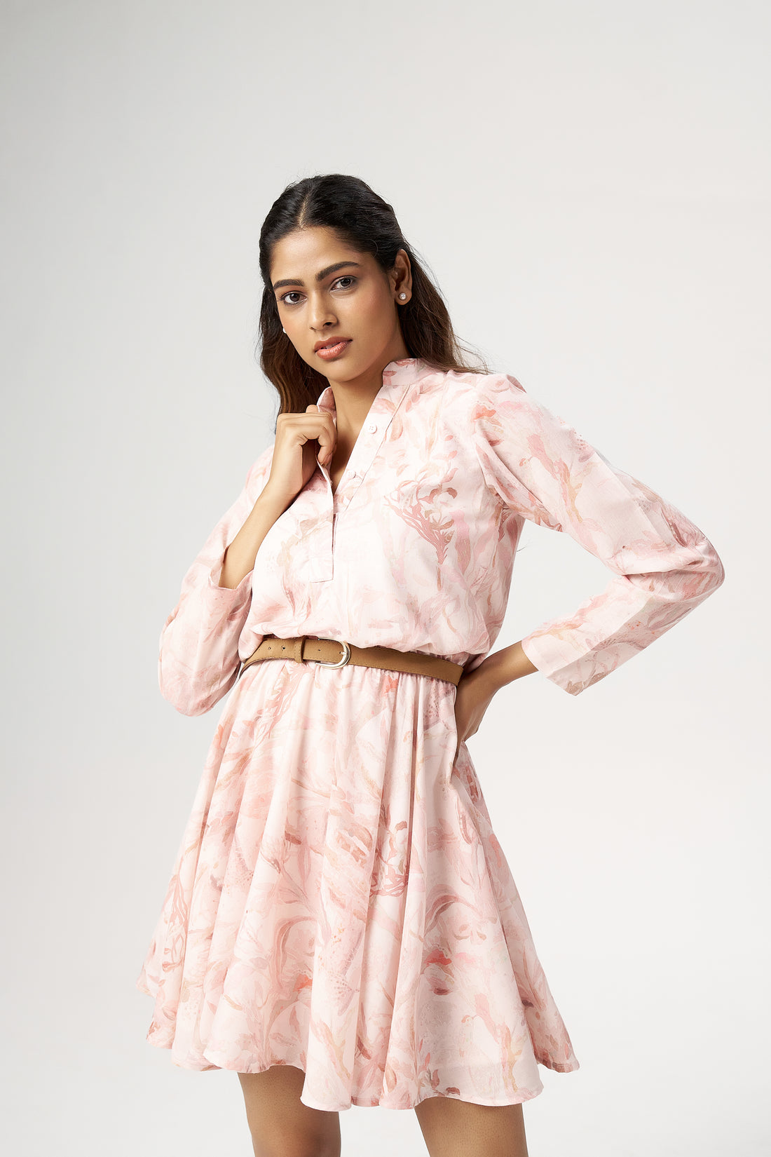 BLUSH TIE-DYE DRESS