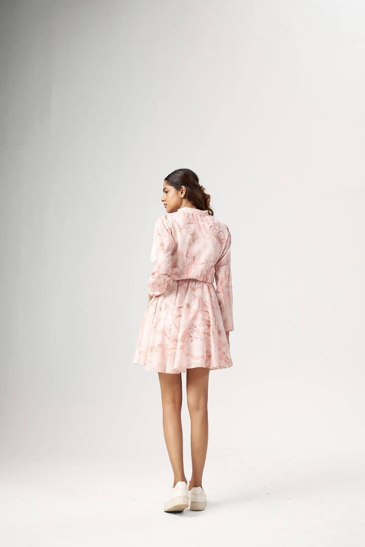 BLUSH TIE-DYE DRESS