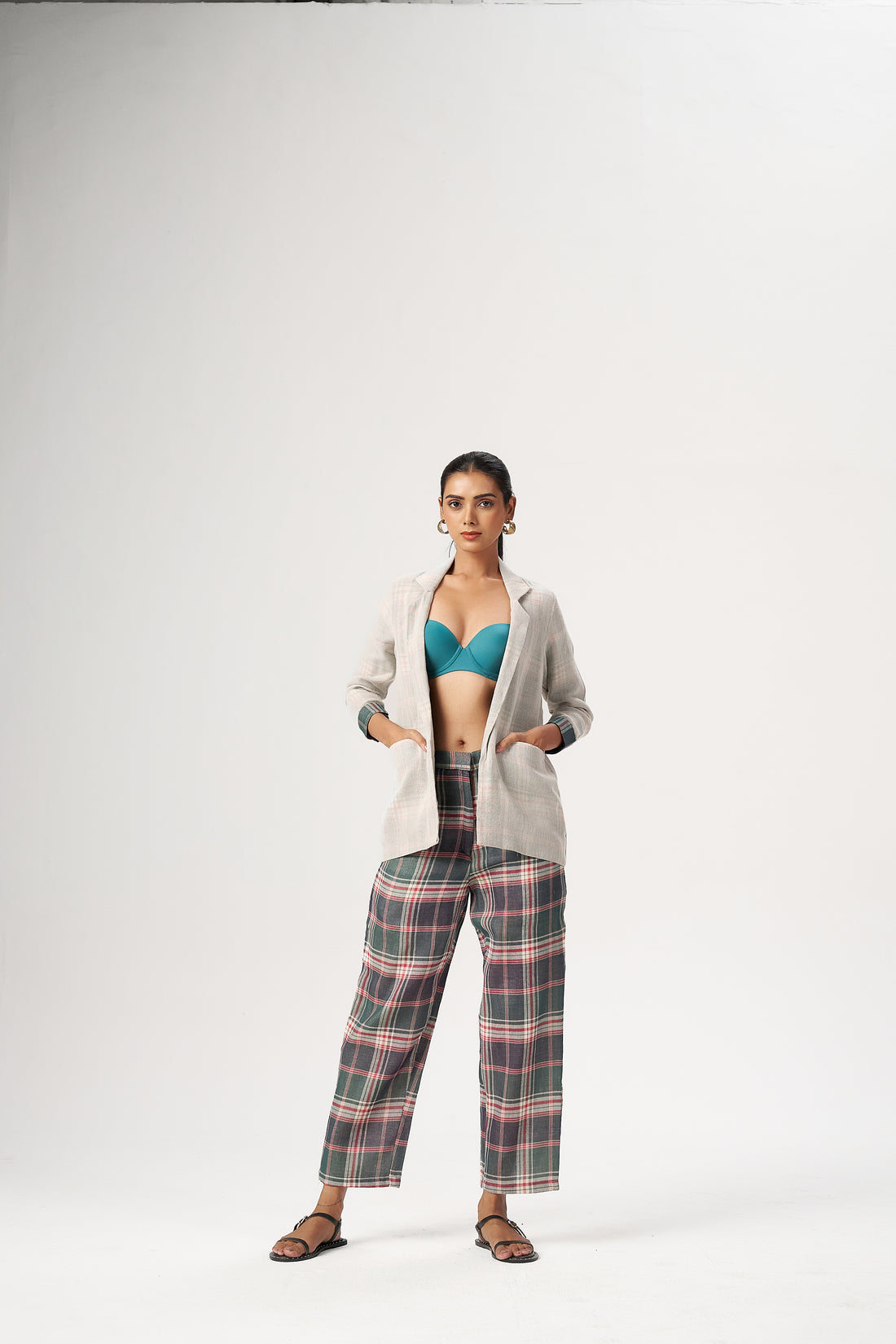 PLAID LAYERED CO-ORD SET
