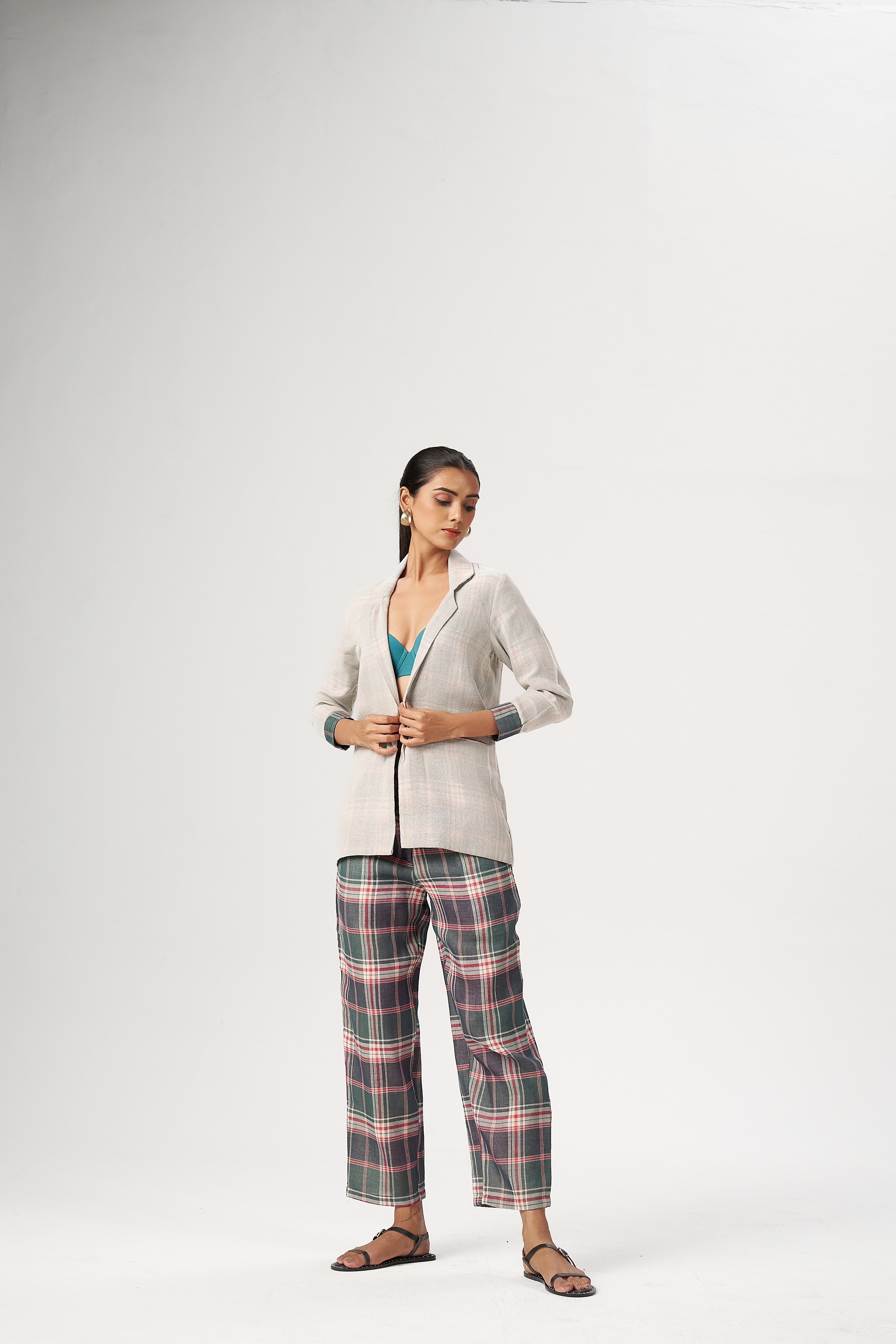 PLAID LAYERED CO-ORD SET