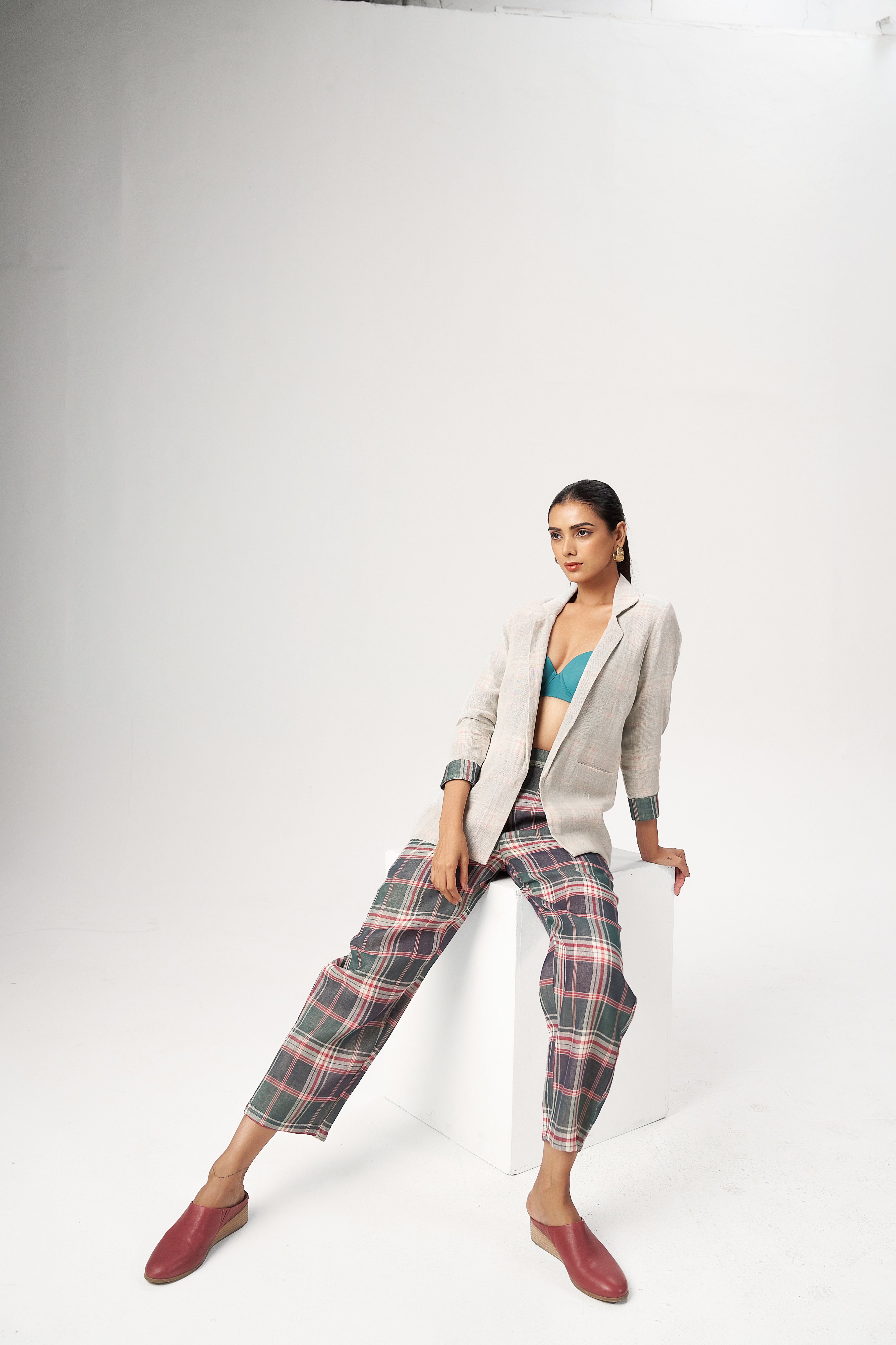 PLAID LAYERED CO-ORD SET