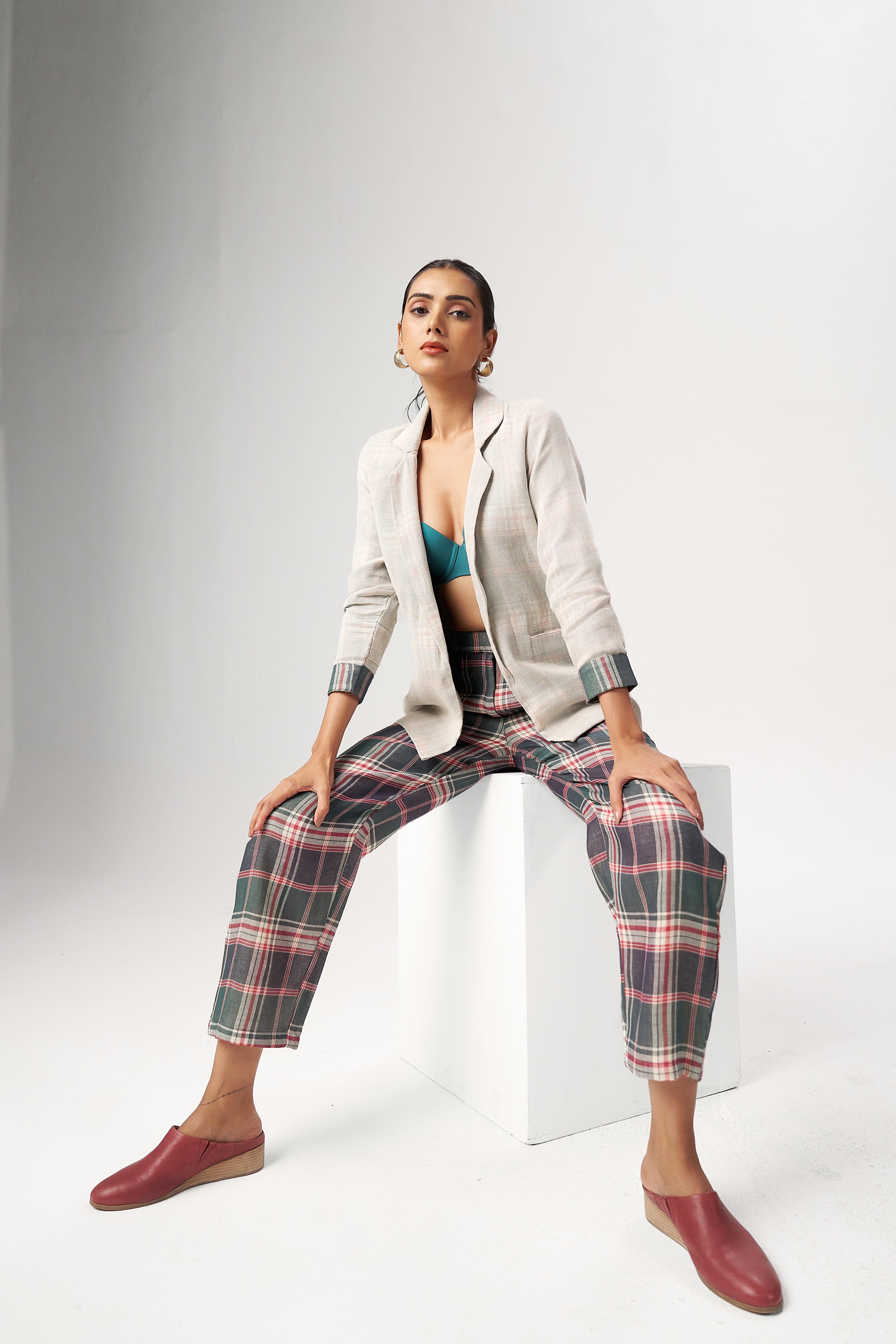 PLAID LAYERED CO-ORD SET