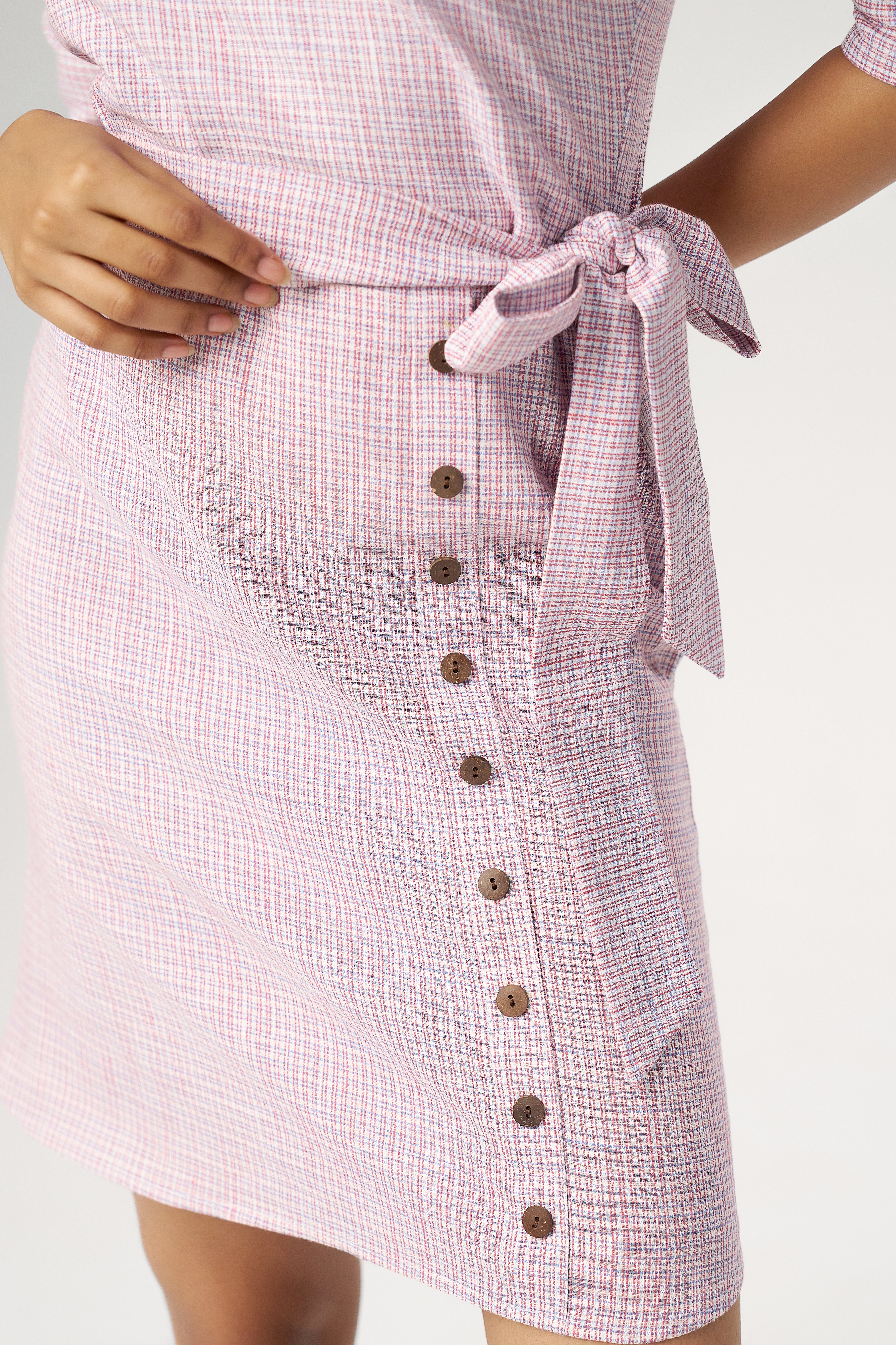 BELTED OFF SHOULDER DRESS