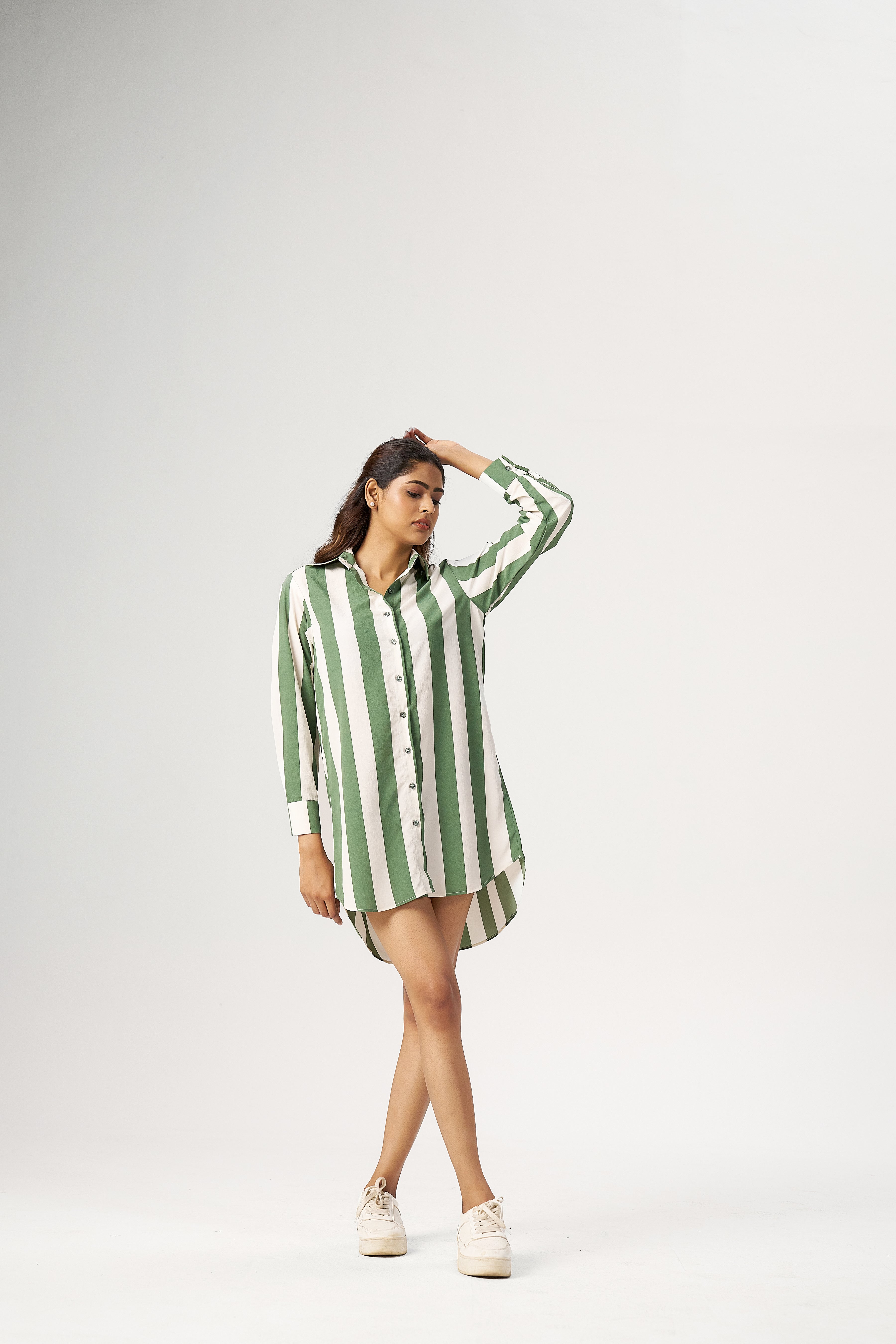 URBAN STRIPES SHIRT DRESS