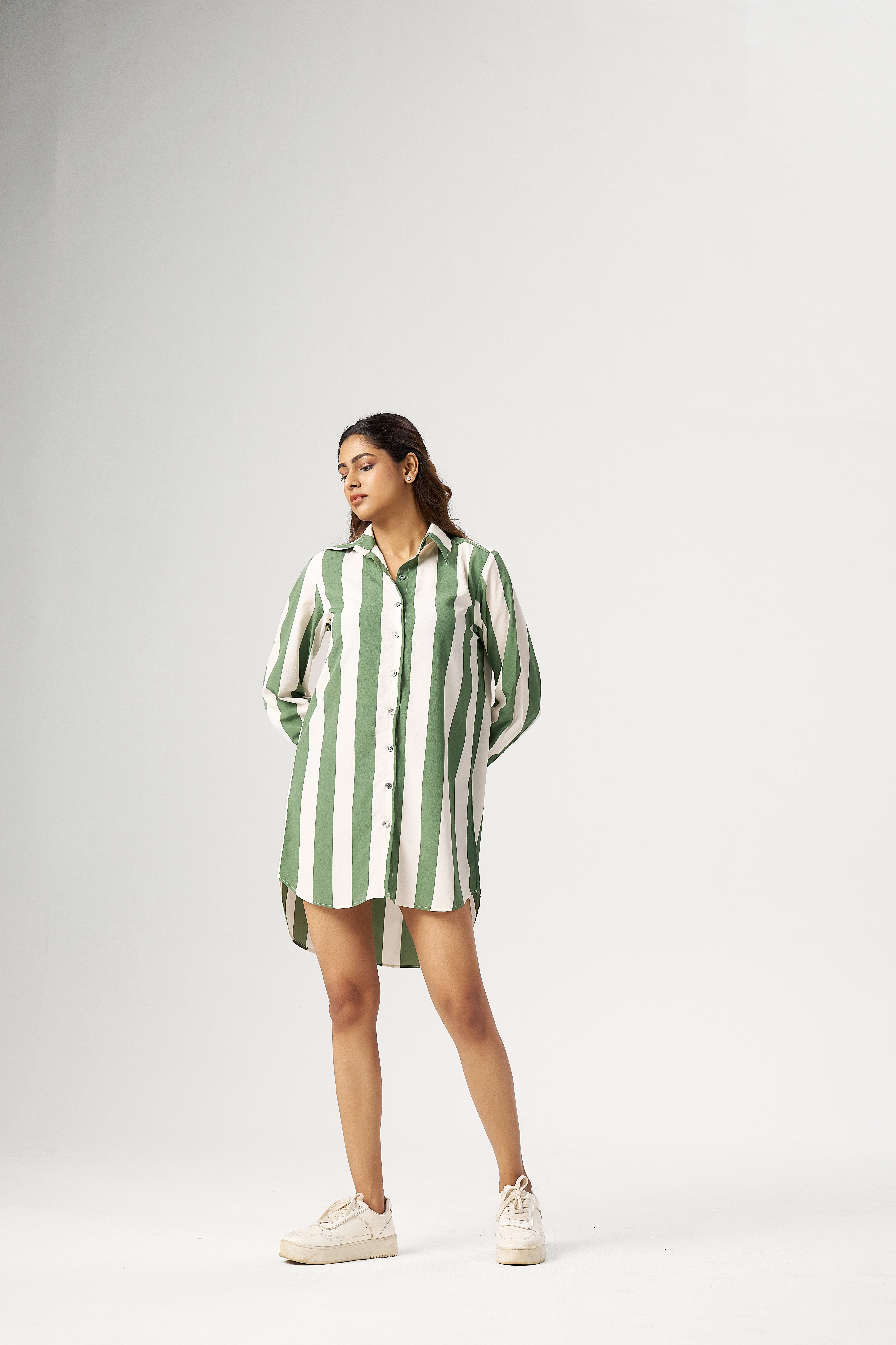 URBAN STRIPES SHIRT DRESS