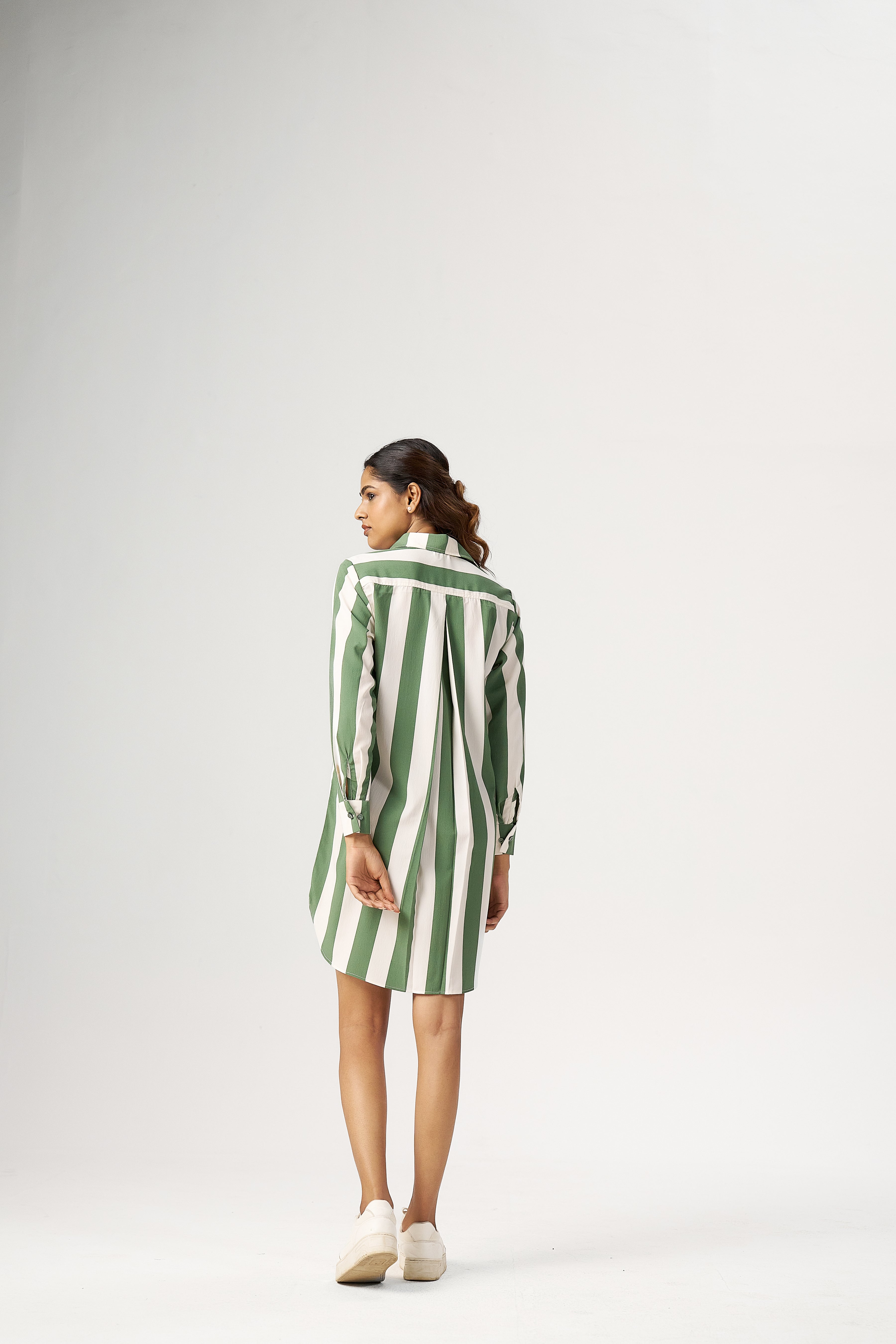 URBAN STRIPES SHIRT DRESS