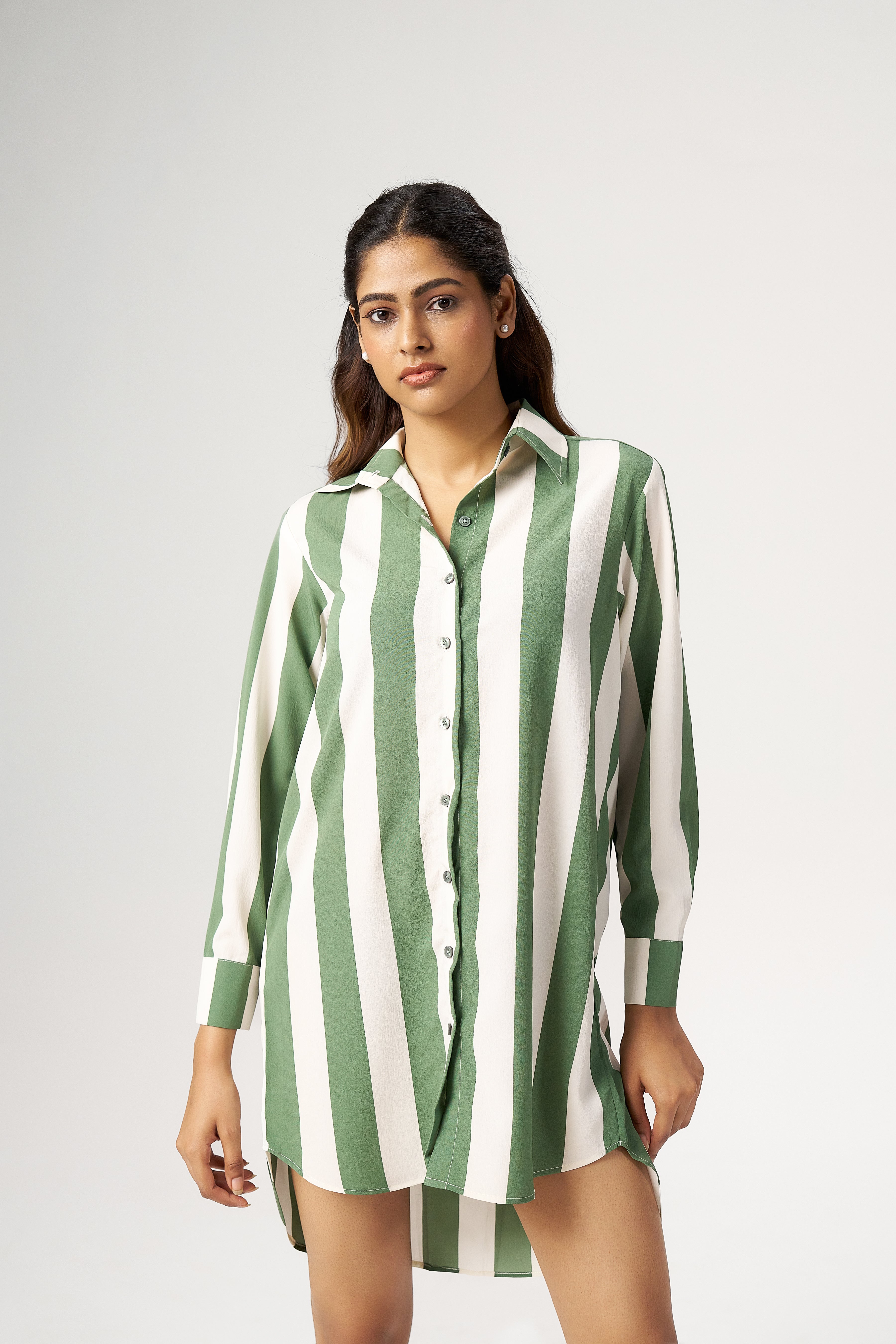 URBAN STRIPES SHIRT DRESS