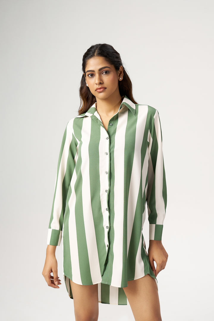 URBAN STRIPES SHIRT DRESS