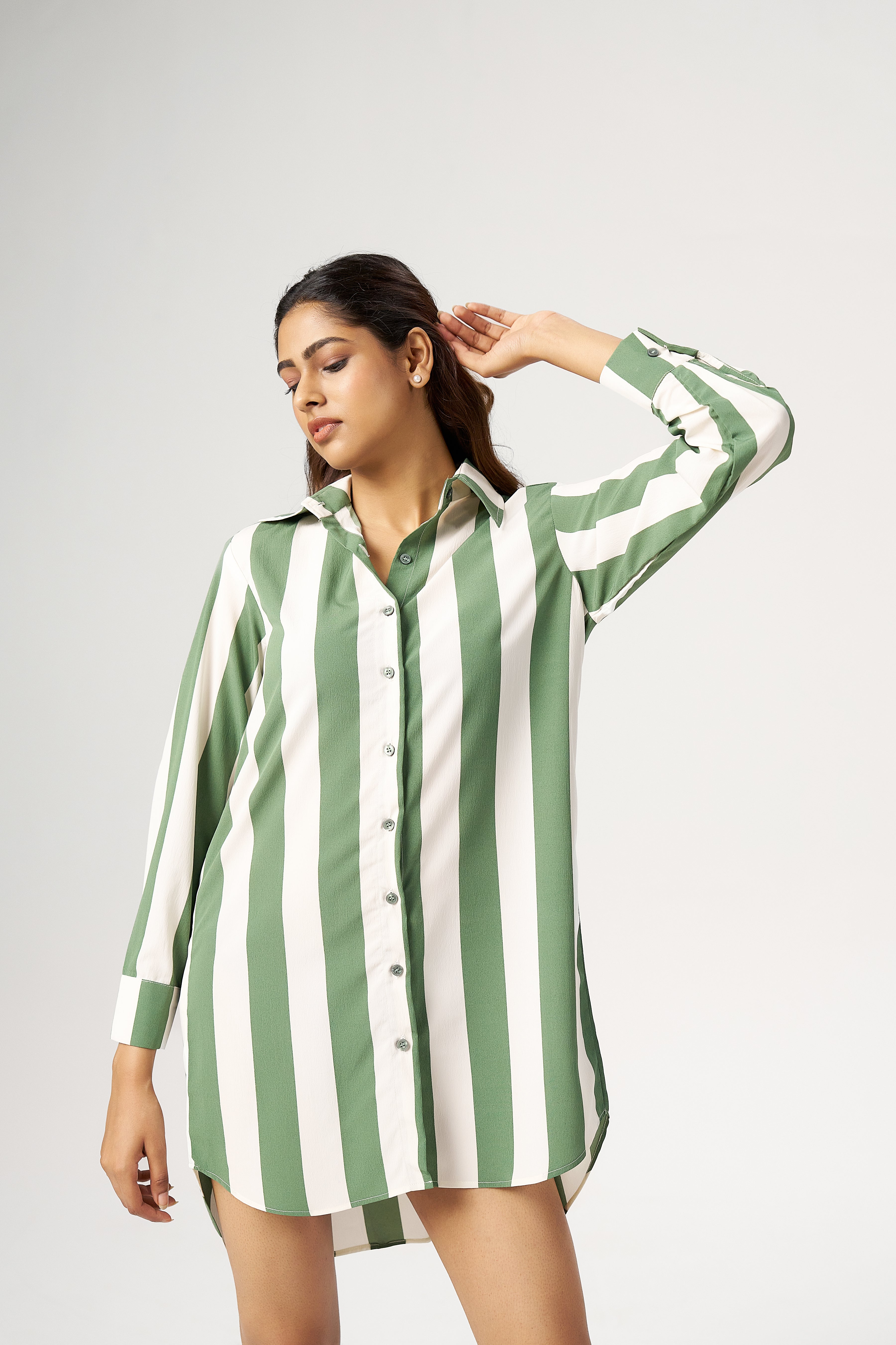 URBAN STRIPES SHIRT DRESS