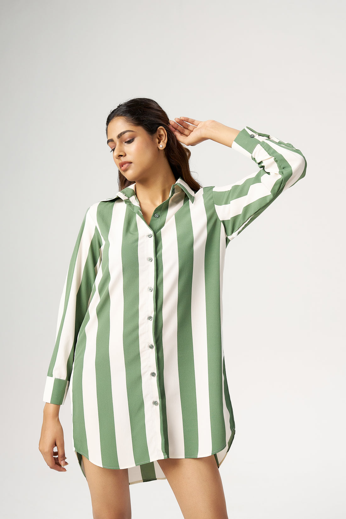 URBAN STRIPES SHIRT DRESS