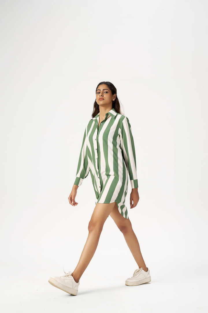 URBAN STRIPES SHIRT DRESS