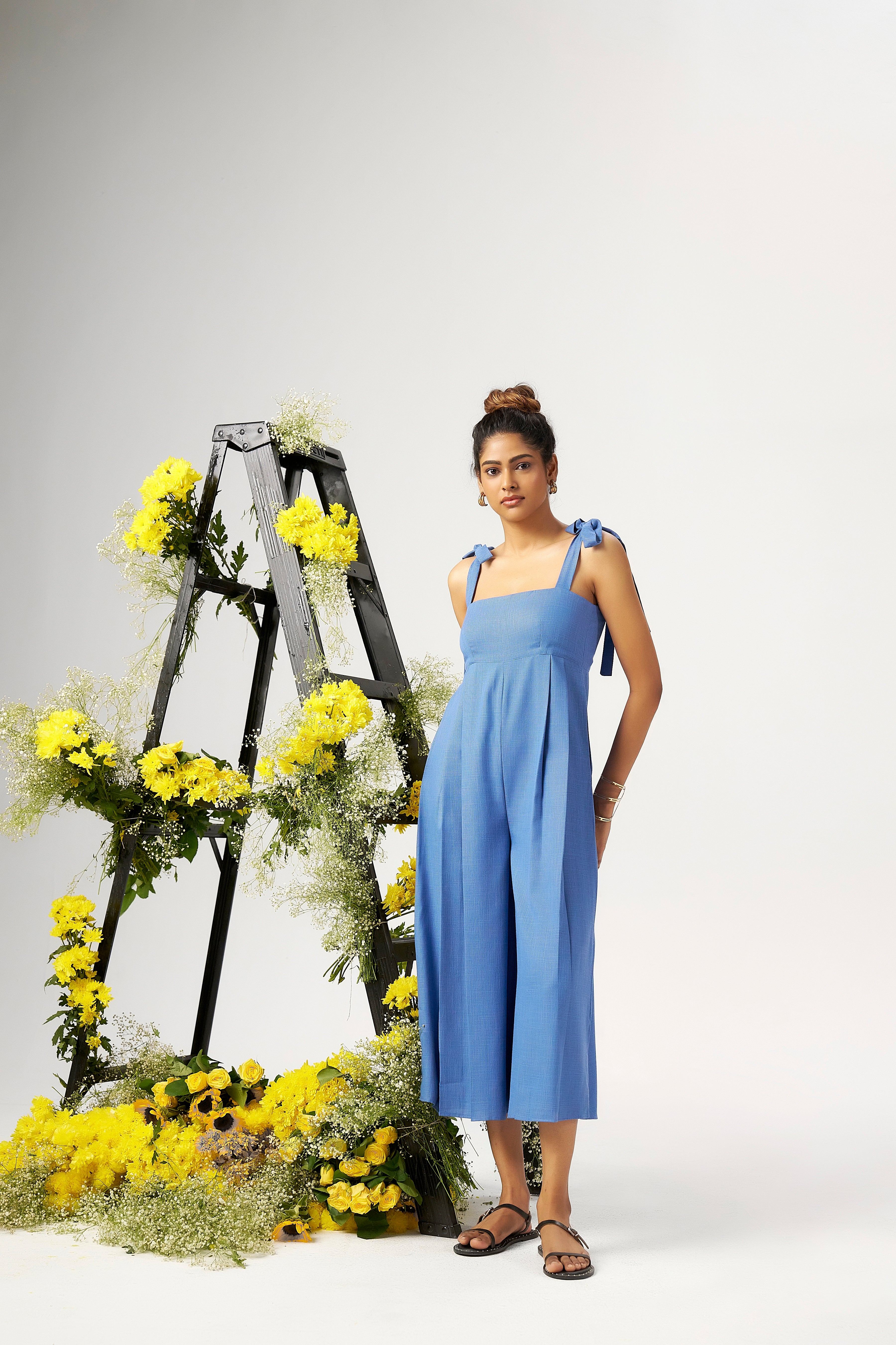 BLUE BELL BOW JUMPSUIT