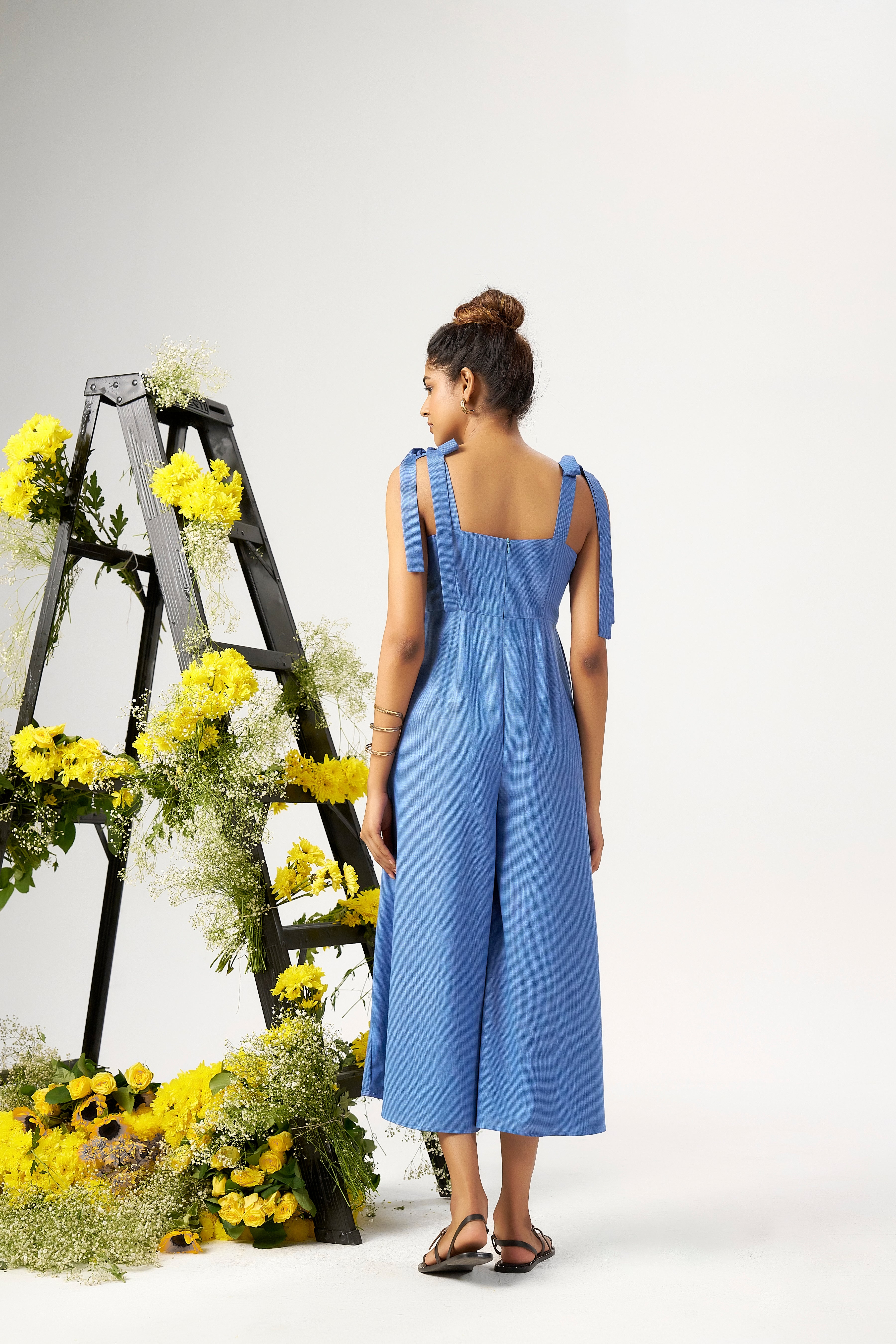 BLUE BELL BOW JUMPSUIT